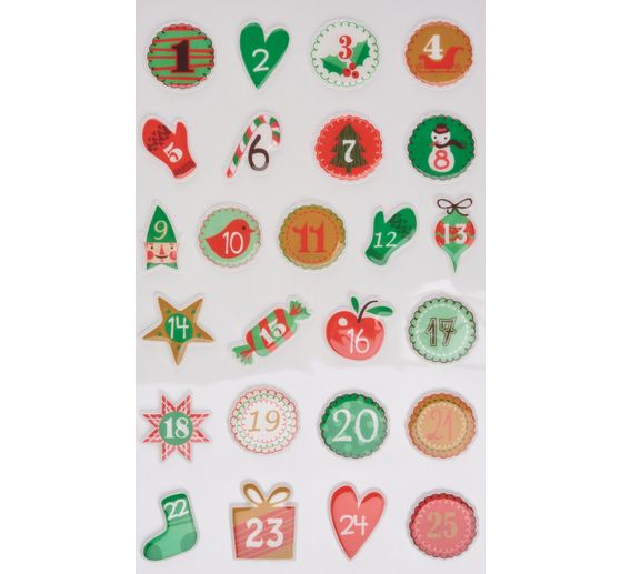 Epoxy sticker assortment "Christmas"