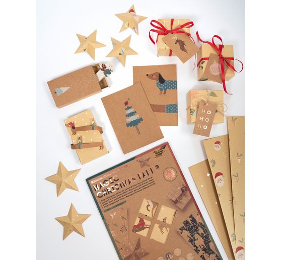 Bloc de papier à motifs « Papier kraft Christmas »