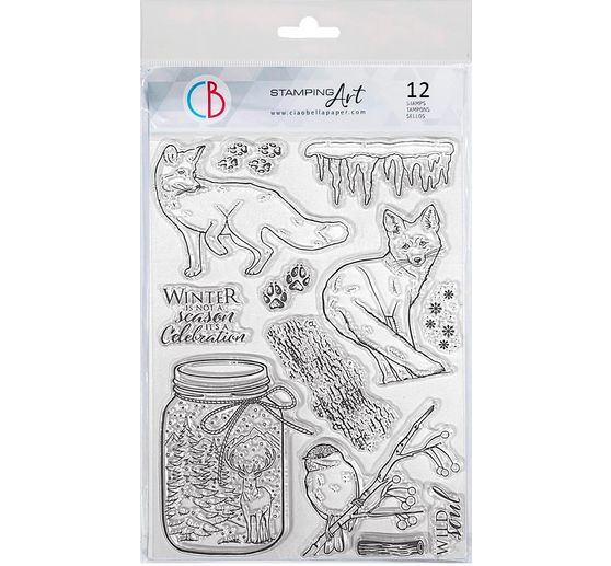 Silikonstempel "Winter Journey", Wild Life in the Snow