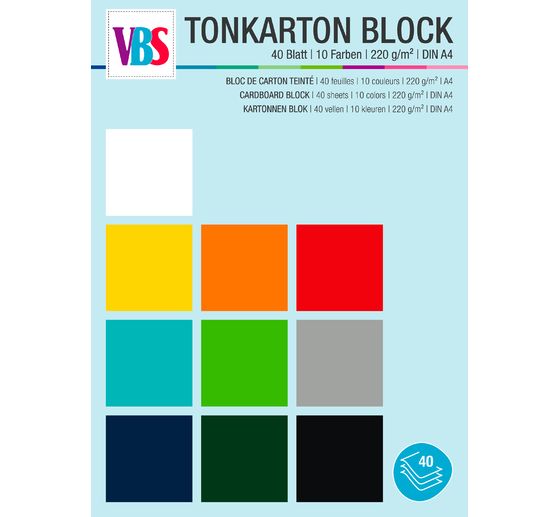 Bloc de papier cartonné VBS XXL