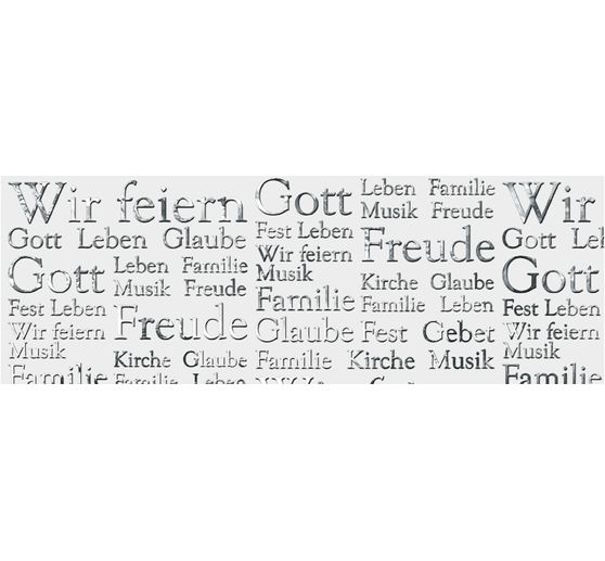 Transparentpapier "Silver Style Worte"